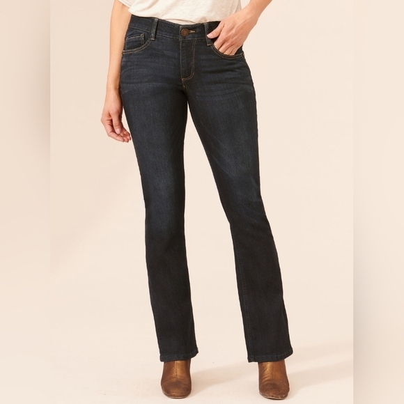 Democracy Ab"technology Indigo Itty Bitty Bootcut Tall Jeans sz 8 WJ149 - Picture 1 of 7
